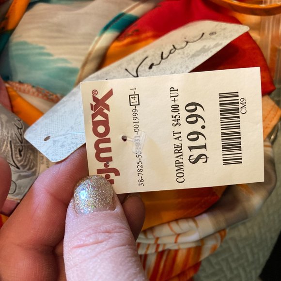 NWT J Valdi women's tropical top M - Picture 5 of 5